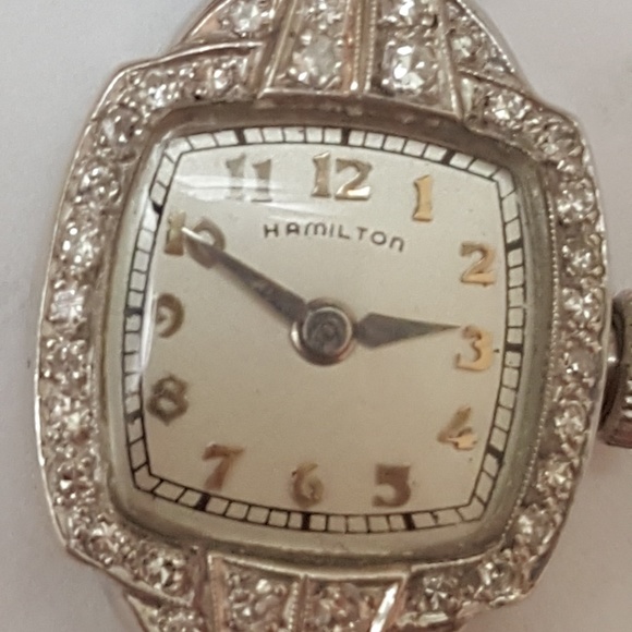 Antique Platinum 1.25ct Vs Diamonds Hamilton Watch main image 8